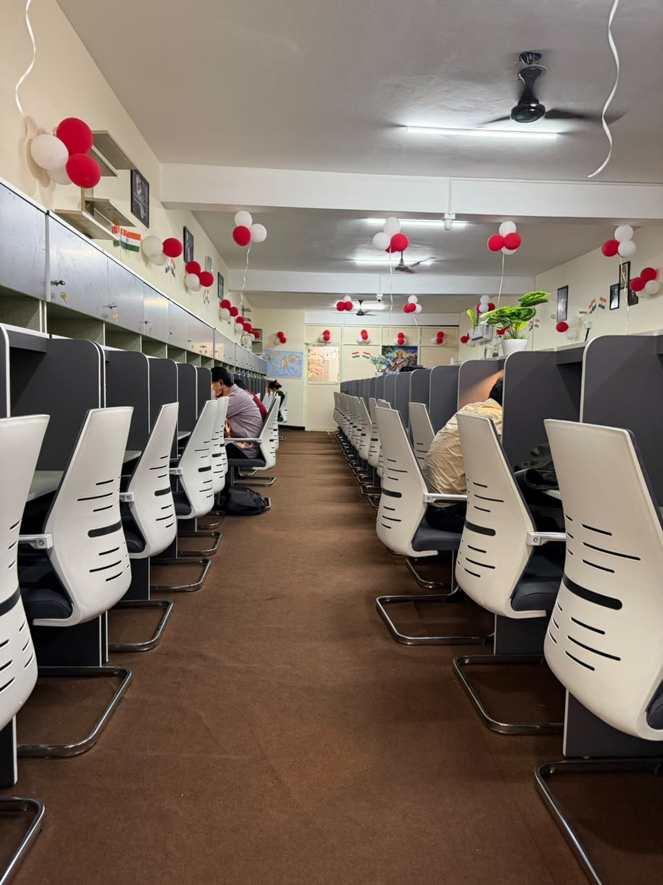 Study desks at Focus Zone Library